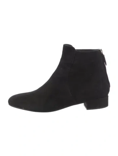 Pre-owned Prada Suede Boots In Black