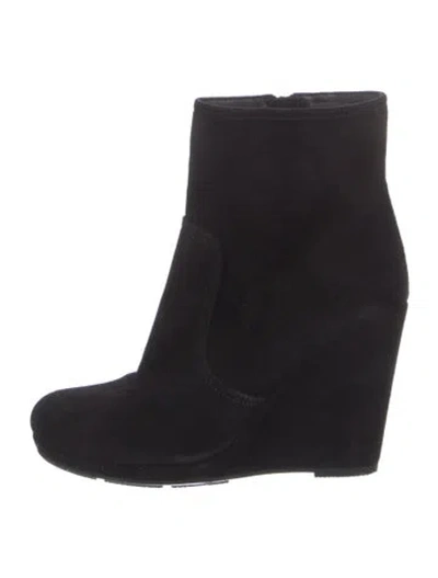 Pre-owned Prada Suede Boots In Black