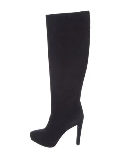 Pre-owned Prada Suede Boots In Black