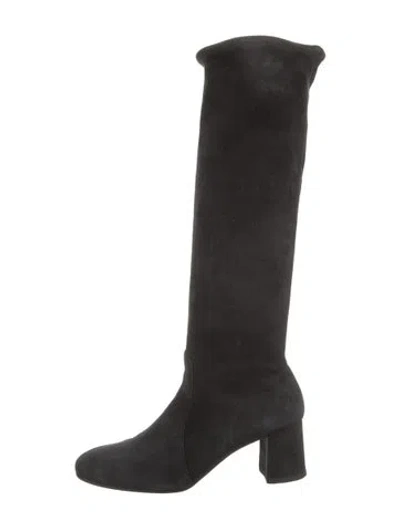 Pre-owned Prada Suede Boots In Black