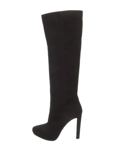 Pre-owned Prada Suede Boots In Black