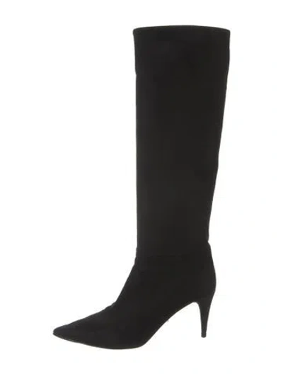 Pre-owned Prada Suede Boots In Black