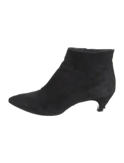 Pre-owned Prada Suede Boots In Black
