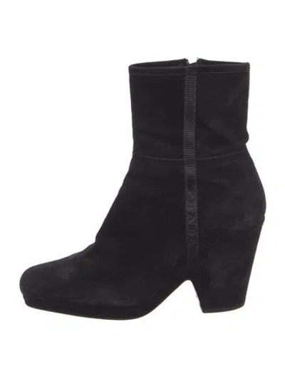 Pre-owned Prada Suede Boots In Black