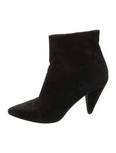 Pre-owned Prada Suede Boots In Black