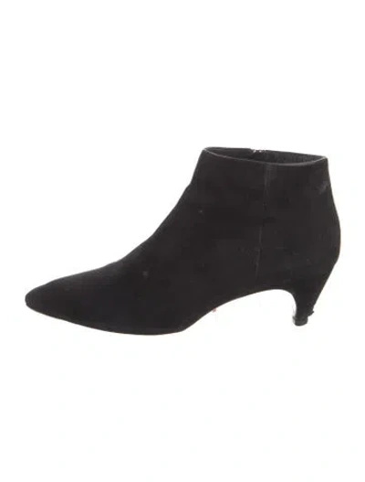 Pre-owned Prada Suede Boots In Black