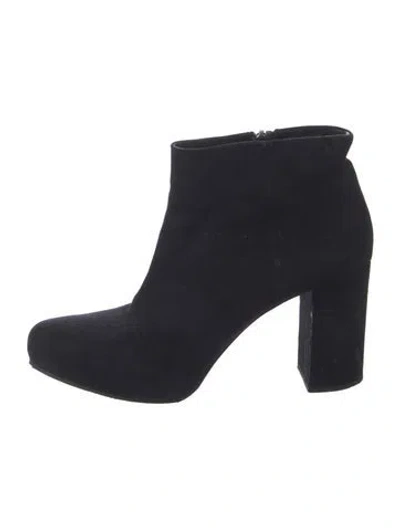 Pre-owned Prada Suede Boots In Black