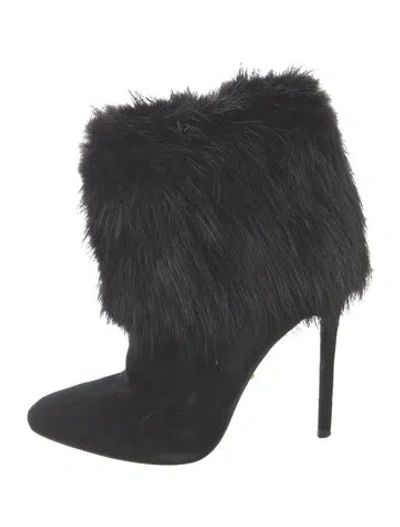 Pre-owned Prada Suede Boots In Black