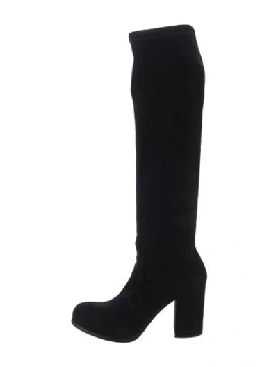 Pre-owned Prada Suede Boots In Black