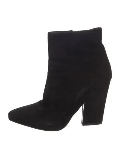 Pre-owned Prada Suede Boots In Black