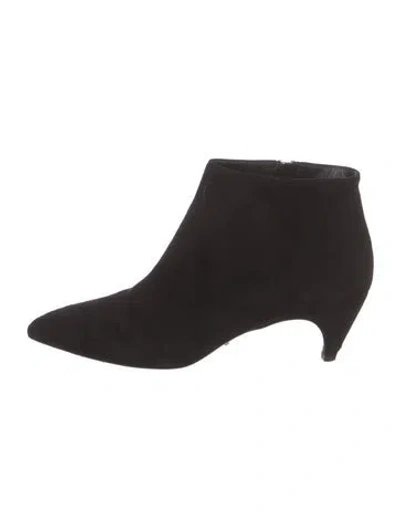 Pre-owned Prada Suede Boots In Black