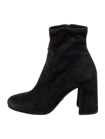 Pre-owned Prada Suede Boots In Black