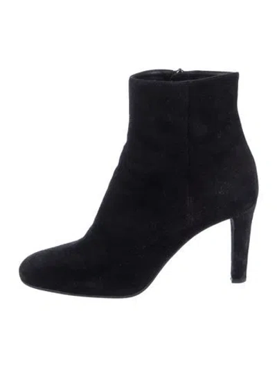 Pre-owned Prada Suede Boots In Black