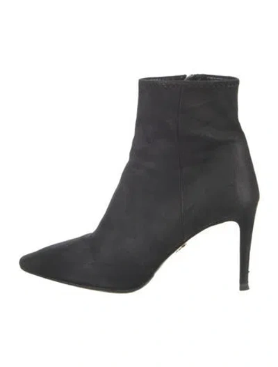 Pre-owned Prada Suede Boots In Black