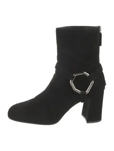 Pre-owned Prada Suede Boots In Black