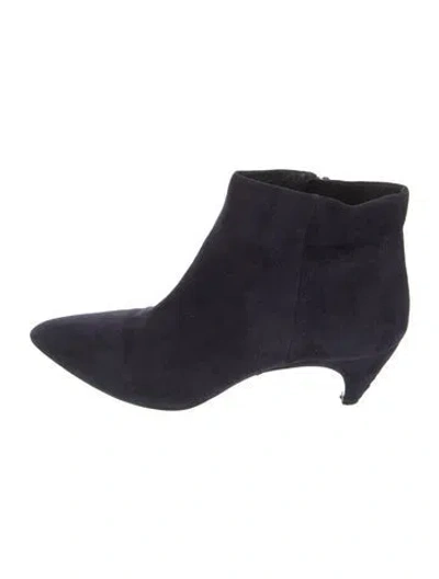 Pre-owned Prada Suede Boots In Blue