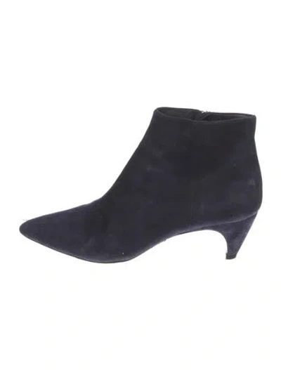 Pre-owned Prada Suede Boots In Blue