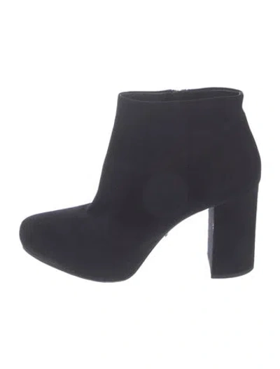 Pre-owned Prada Suede Boots In Blue