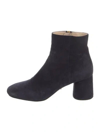 Pre-owned Prada Suede Boots In Blue
