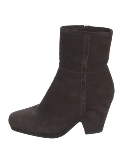 Pre-owned Prada Suede Boots In Brown