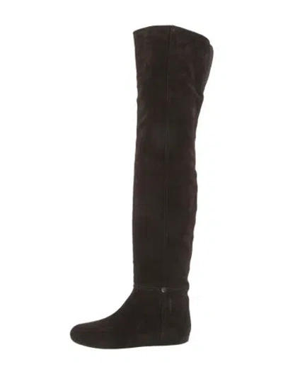 Pre-owned Prada Suede Boots In Brown