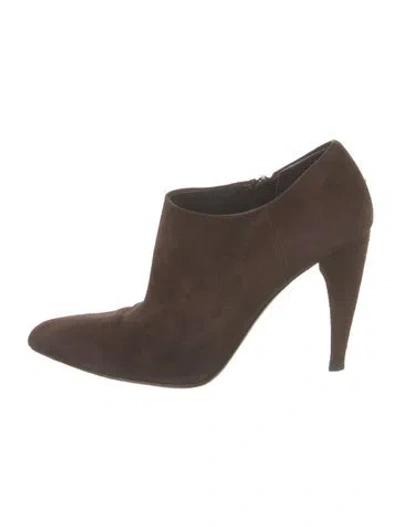Pre-owned Prada Suede Boots In Brown