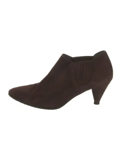 Pre-owned Prada Suede Boots In Brown