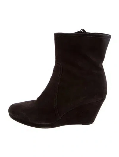 Pre-owned Prada Suede Boots In Brown