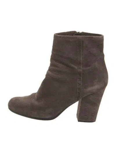 Pre-owned Prada Suede Boots In Brown