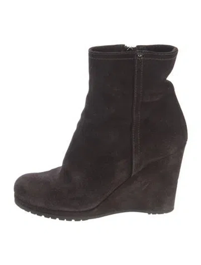 Pre-owned Prada Suede Boots In Brown