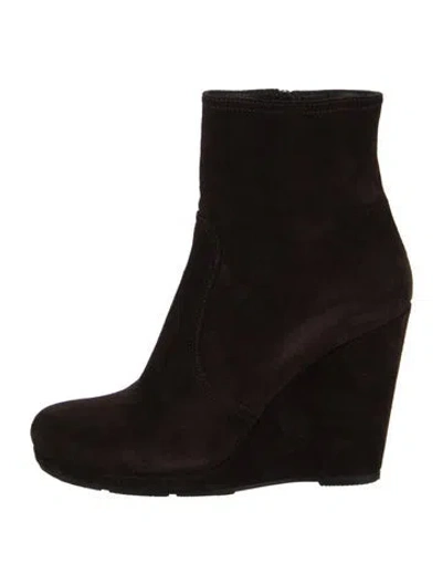Pre-owned Prada Suede Boots In Brown