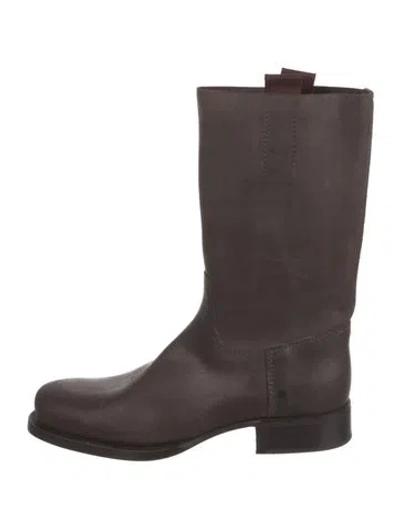 Pre-owned Prada Suede Boots In Brown