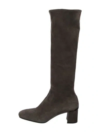 Pre-owned Prada Suede Boots In Brown