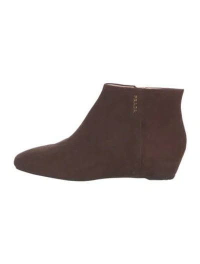 Pre-owned Prada Suede Boots In Brown