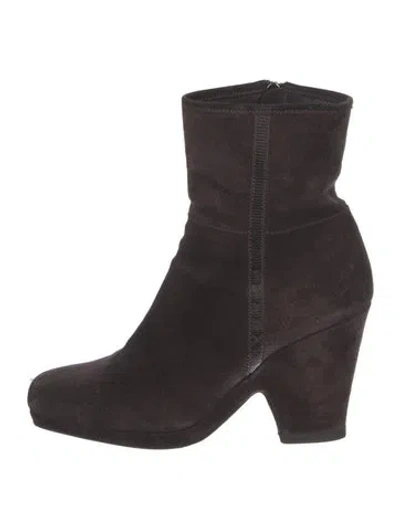 Pre-owned Prada Suede Boots In Brown