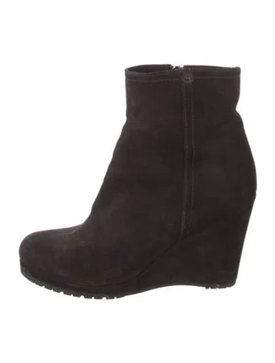Pre-owned Prada Suede Boots In Brown