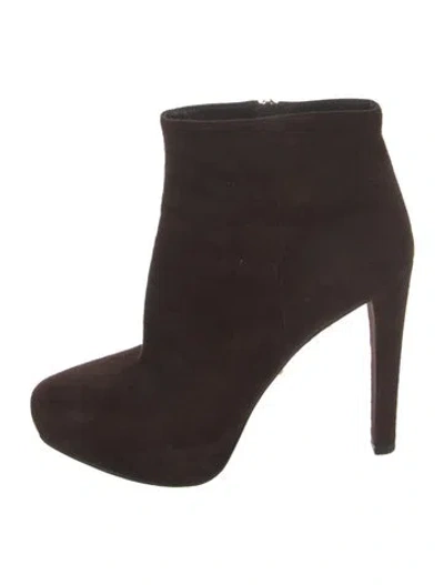 Pre-owned Prada Suede Boots In Brown