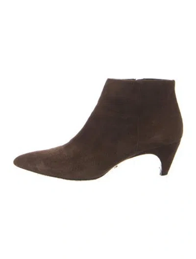 Pre-owned Prada Suede Boots In Brown