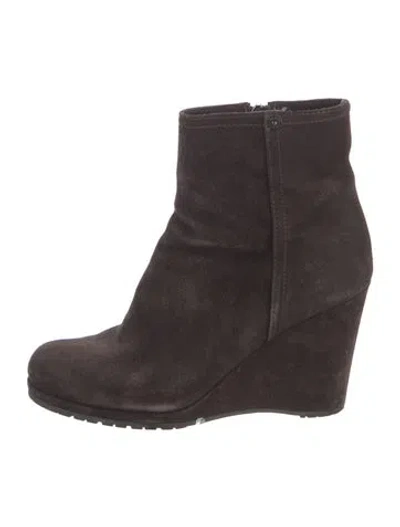 Pre-owned Prada Suede Boots In Brown