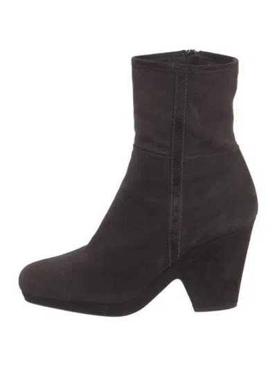 Pre-owned Prada Suede Boots In Brown