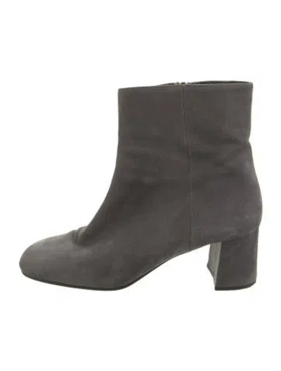 Pre-owned Prada Suede Boots In Gray