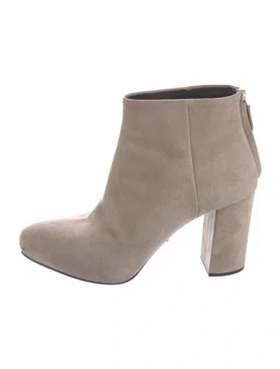 Pre-owned Prada Suede Boots In Gray
