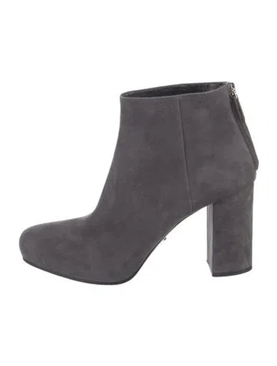 Pre-owned Prada Suede Boots In Gray