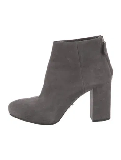 Pre-owned Prada Suede Boots In Gray
