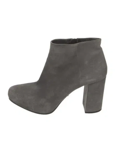 Pre-owned Prada Suede Boots In Gray