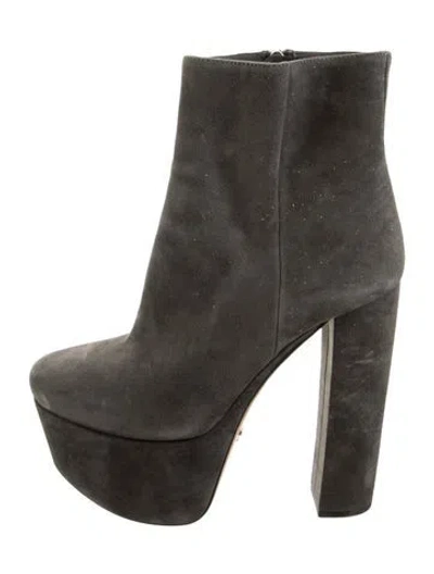 Pre-owned Prada Suede Boots In Green