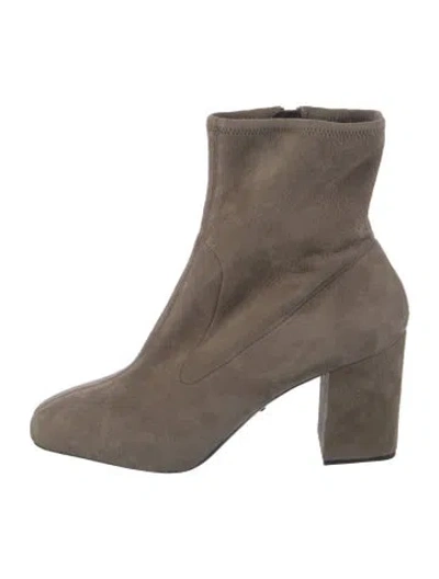 Pre-owned Prada Suede Boots In Grey
