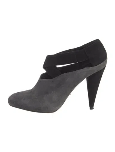 Pre-owned Prada Suede Boots In Grey