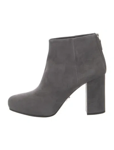 Pre-owned Prada Suede Boots In Grey