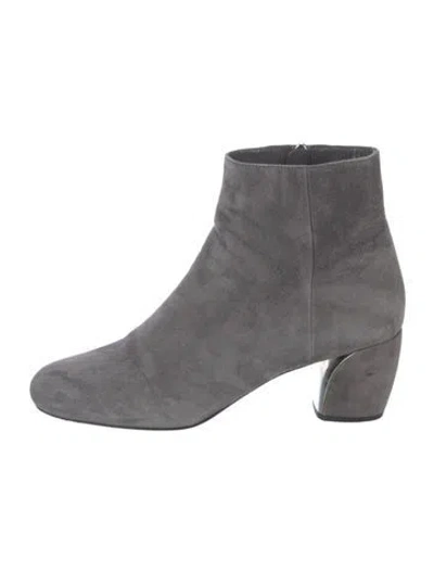 Pre-owned Prada Suede Boots In Grey